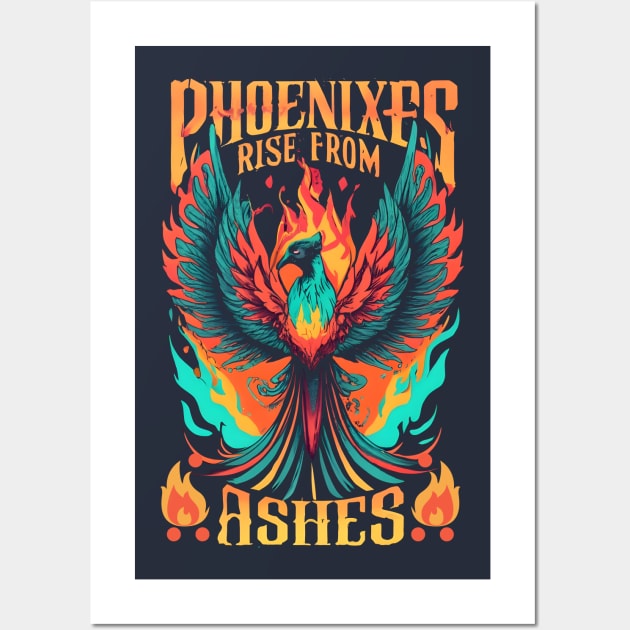 Phoenix rise from ashes Wall Art by Just-One-Designer 